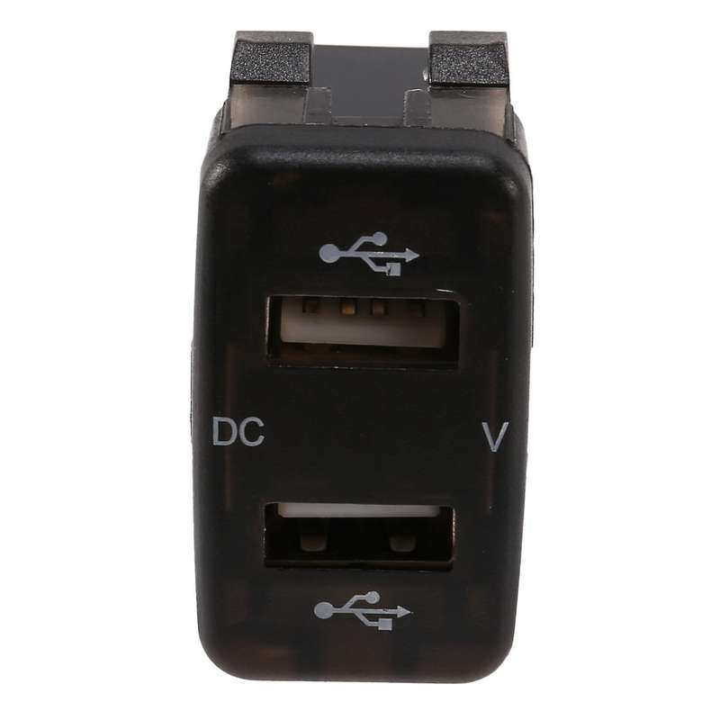 Car Charger Socket Dual Usb Port Charging Adapter for Toyota Blue