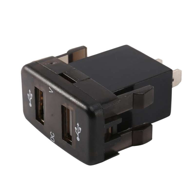 Car Charger Socket Dual Usb Port Charging Adapter for Toyota Blue