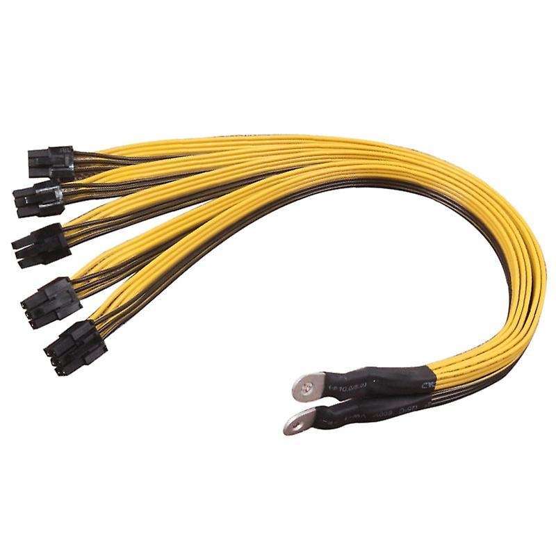 5x Pci-e Pcie 6pin Gpu Graphics-card Splitter Power Cable for Btc P3