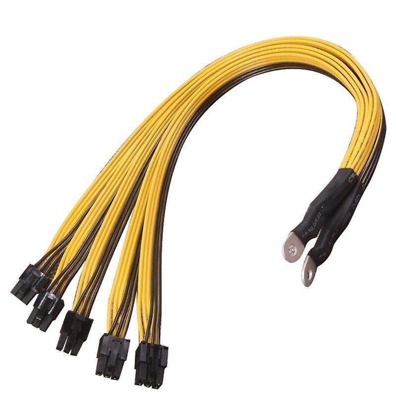 5x Pci-e Pcie 6pin Gpu Graphics-card Splitter Power Cable for Btc P3
