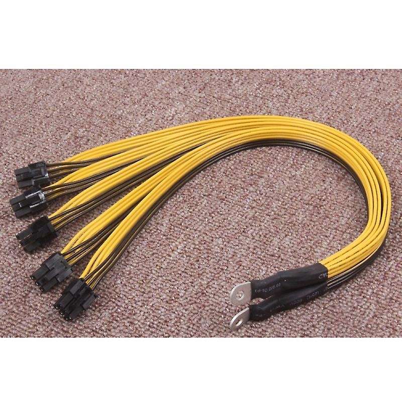 5x Pci-e Pcie 6pin Gpu Graphics-card Splitter Power Cable for Btc P3