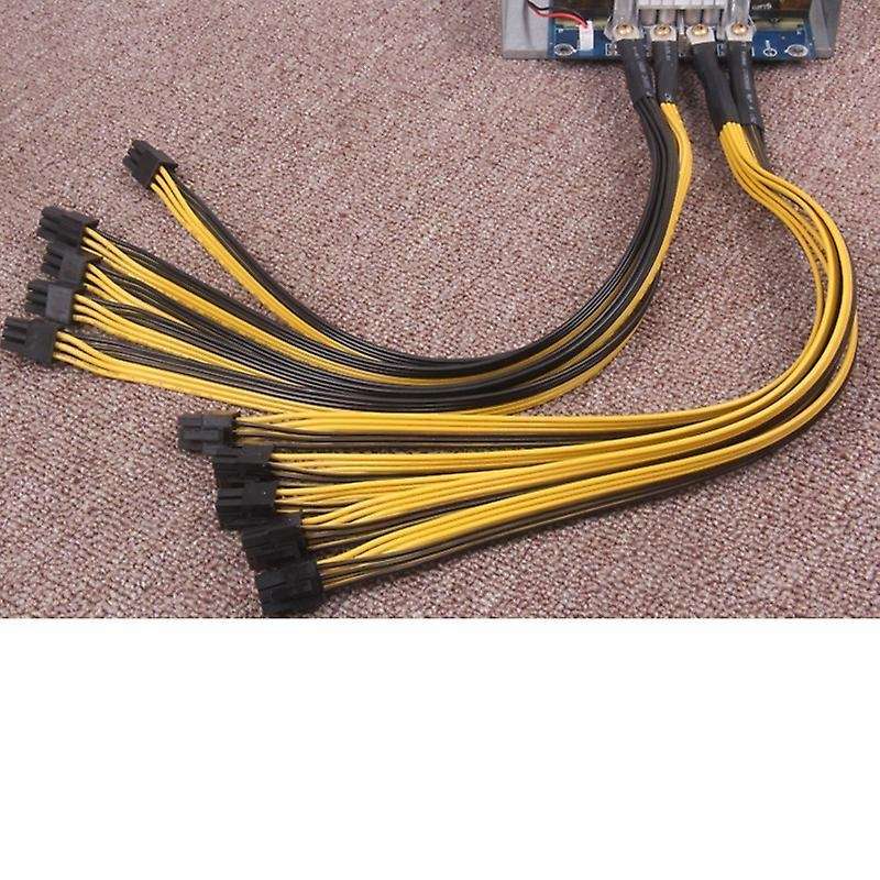 5x Pci-e Pcie 6pin Gpu Graphics-card Splitter Power Cable for Btc P3