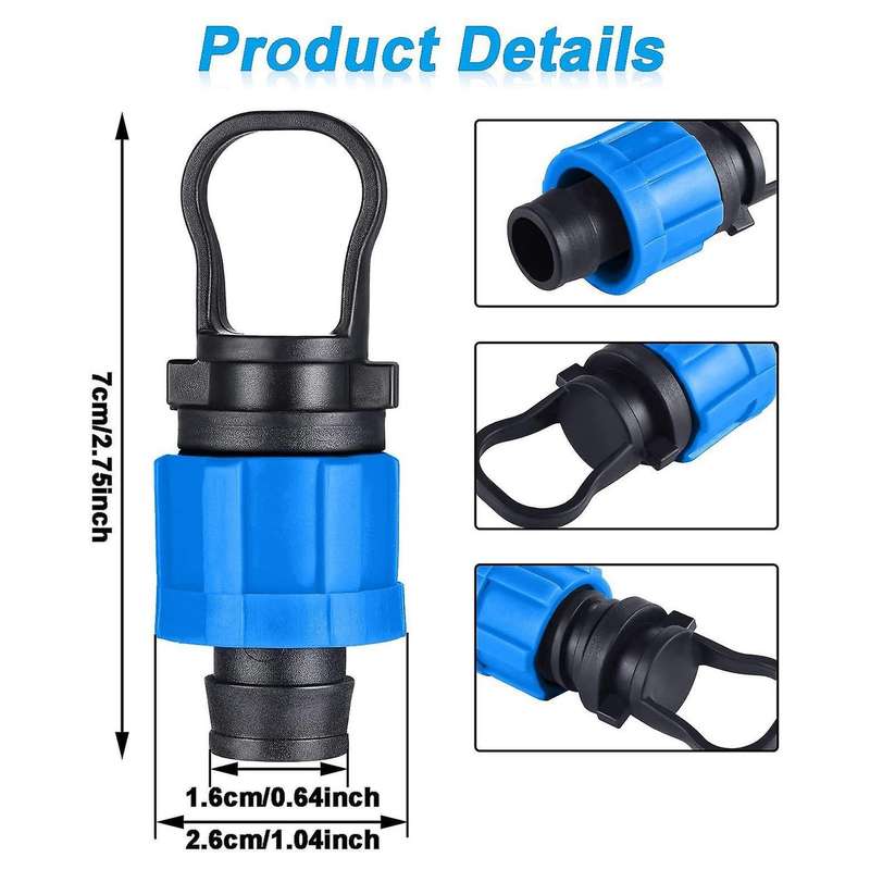 12 Pcs Drip Irrigation Tubing End Cap Plug 1/2 Inch End Cap Fitting