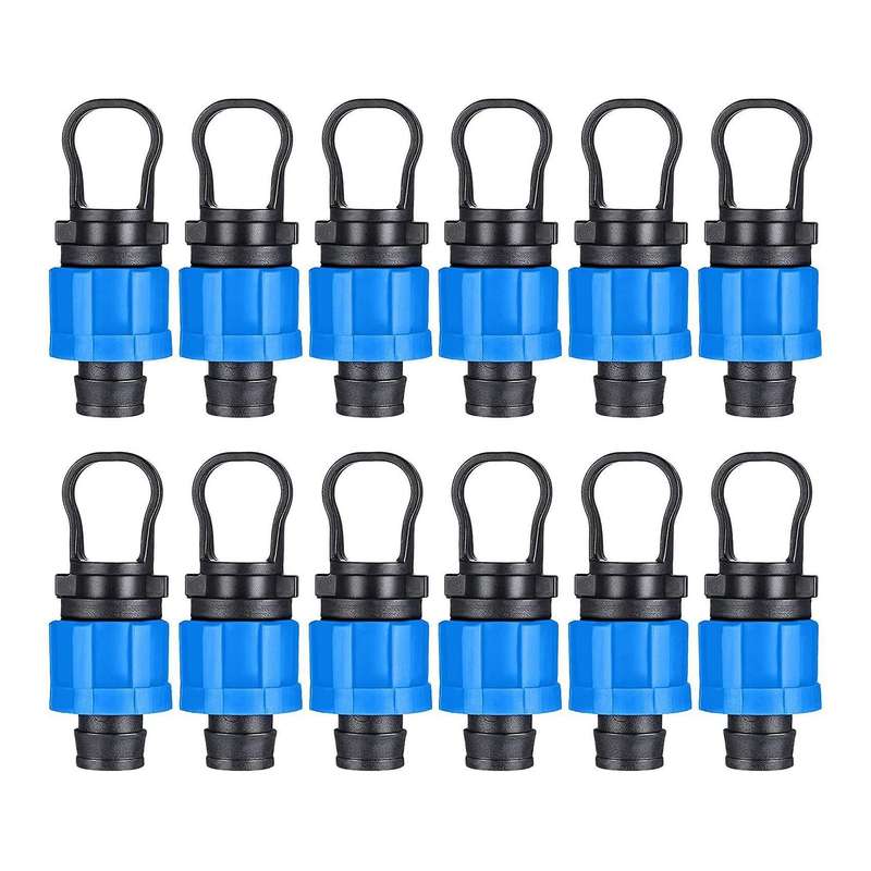 12 Pcs Drip Irrigation Tubing End Cap Plug 1/2 Inch End Cap Fitting