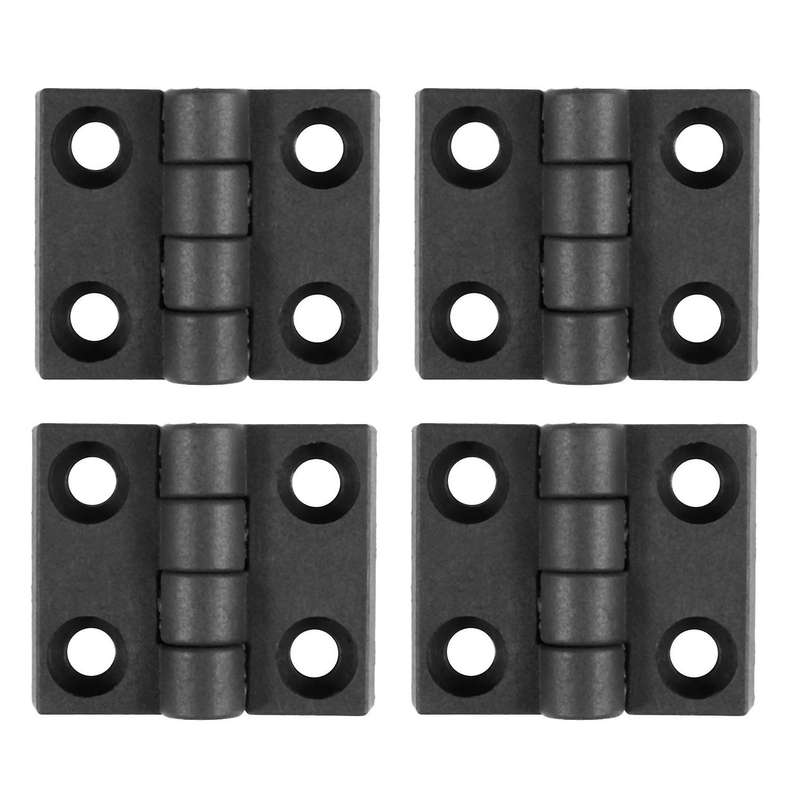 4pcs 63mm X 50mm Cabinet Plastic Hinge Door Hinges Hinge Black