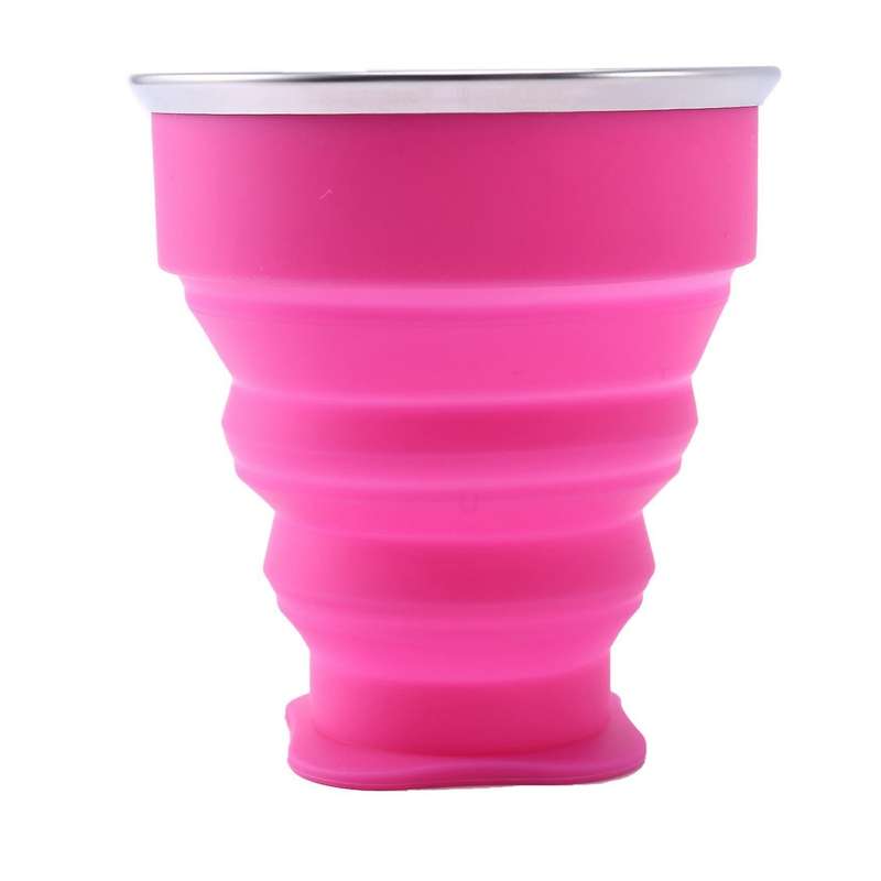 Silicone Retractable Folding Cup 1 Collapsible Travel Camping 200ml