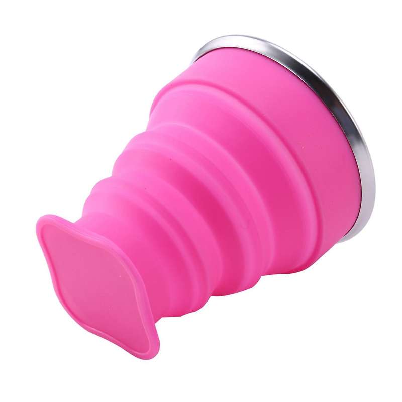 Silicone Retractable Folding Cup 1 Collapsible Travel Camping 200ml