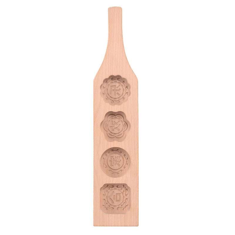 Wooden Moon Cake Mold for Making Mung Bean Cake Mold Cake Decors(f)