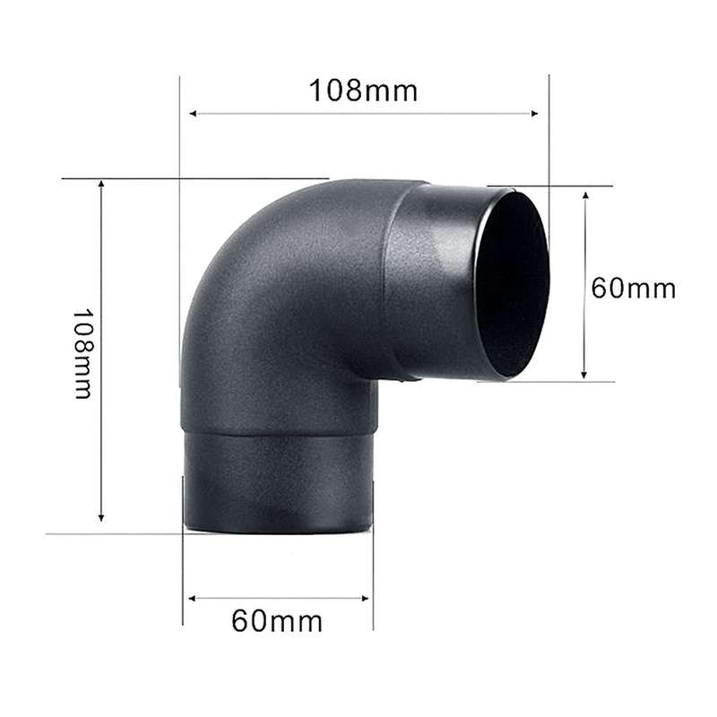 60mm Car Air Heater Ducting Pipe L Shape Elbow Bend Pipe for Webasto