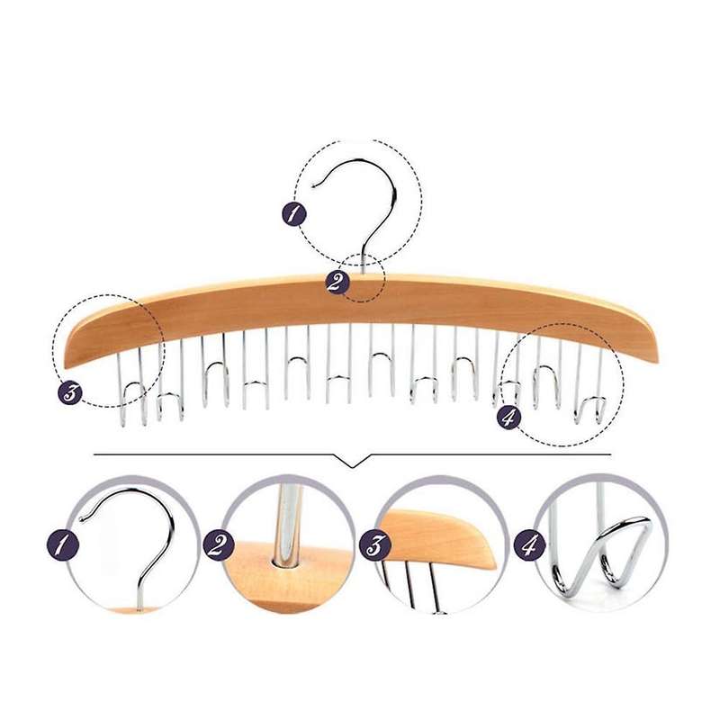 Multifunctional Wooden Belt Hanger Belts Rack Wood