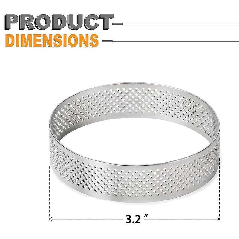 4 Pack Stainless Steel Tart Rings, Heat-resistant Cake Mousse Ring