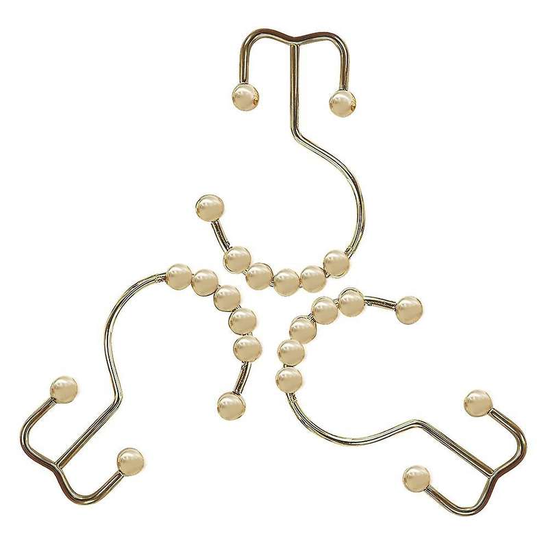Shower Curtain Rings Hook Set Of 12,rust Proof Double Glide Roller