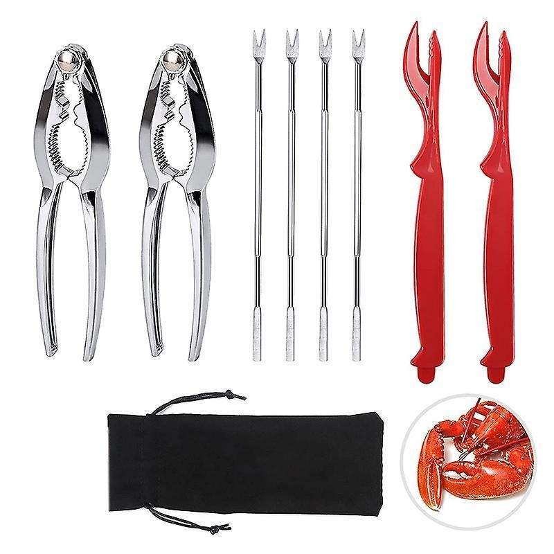 Crab Crackers and Tools, 2 Crab Leg Crackers and 4 Crab Leg Forks