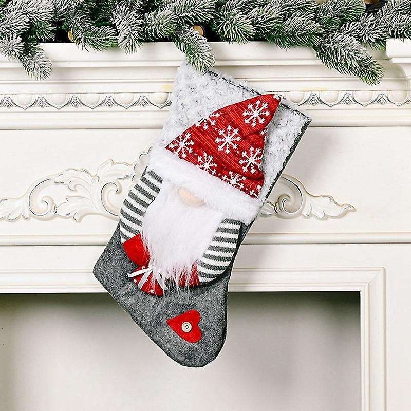 Gnomes Santa Christmas Stockings for Family Christmas Decoration - A