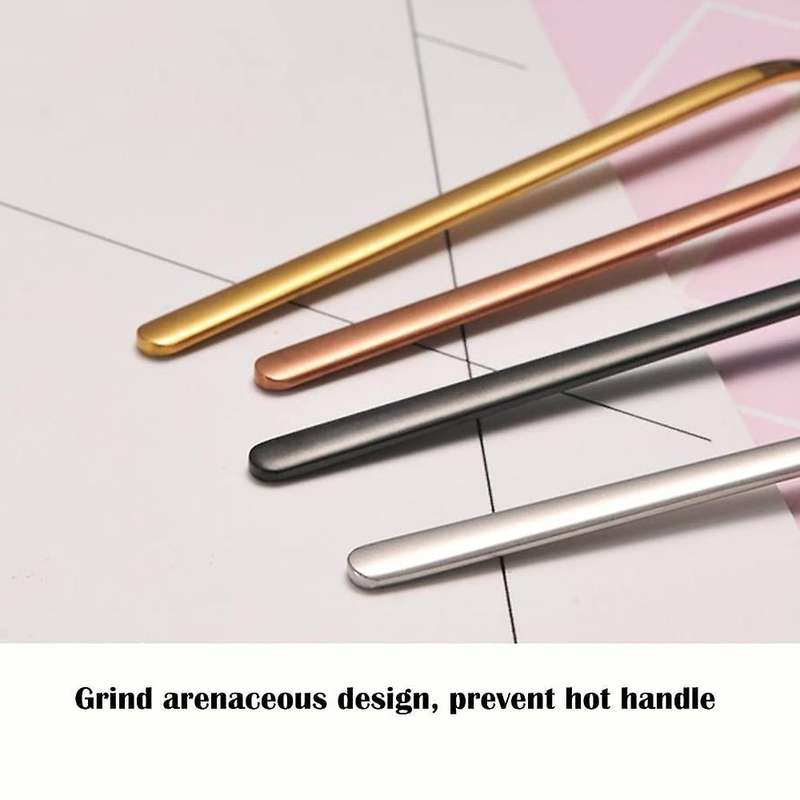 Stainless Steel 6pcs Espresso Spoons for Sugar Antipasto (rose Gold)
