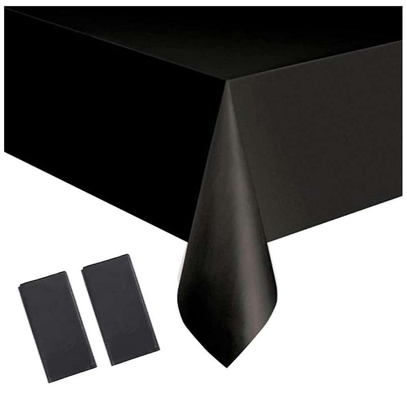 5pcs Disposable Tablecloth ,137x274cm for Picnic,baby Shower,black