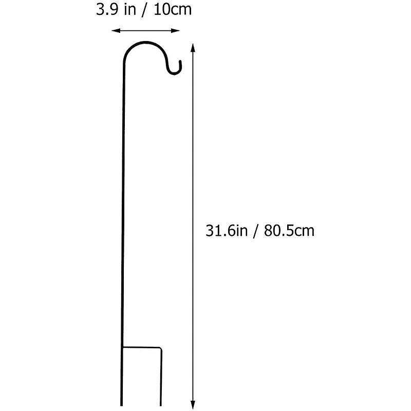 Shepherd Hooks Rust Resistant Garden Stake Metal Stand 80.5x10x1cm