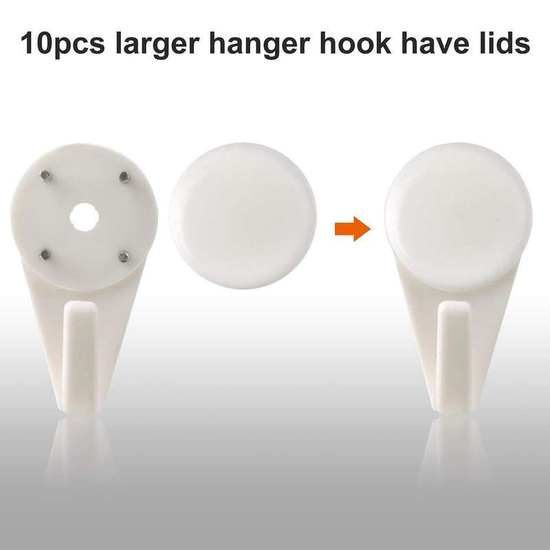 43pcs Non-trace Hanging Hook White Hanger Hook Picture Hanger