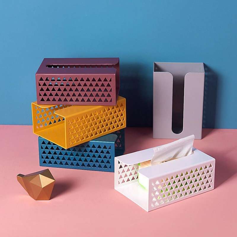 Hollow Home Simple Wall-mounted Tissue Box Kitchen Napkin Paper Box,b