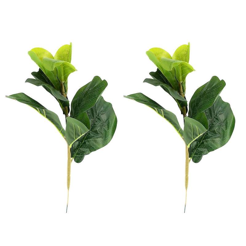 Small Artificial Fiddle 11inch Faux Ficus Lyrata Tree for Home Decor