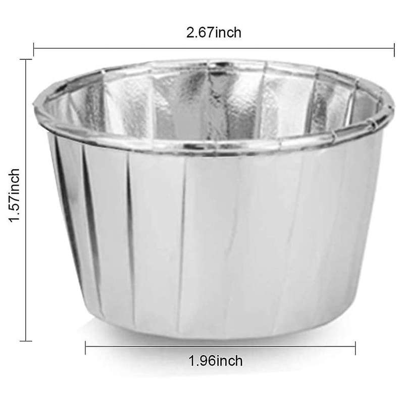 Aluminum Foil Cupcake Wrappers Cupcake for Parties Baking 50pcs C