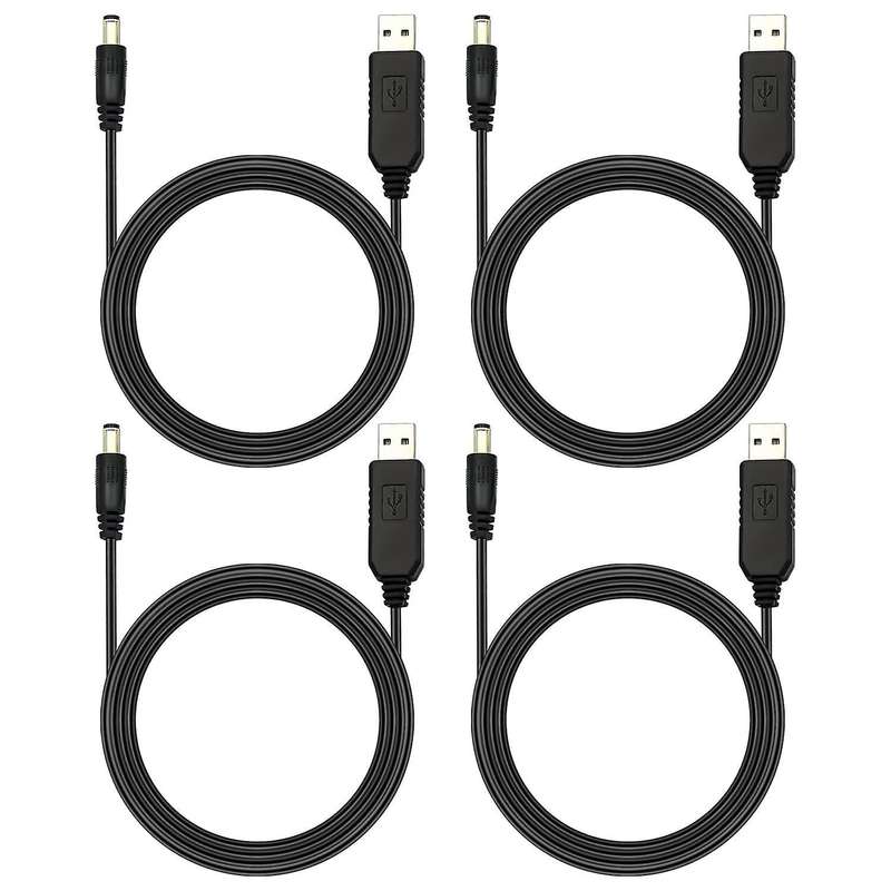 4pcs Usb Dc 5v to Dc 12v Step Up Converter Cable