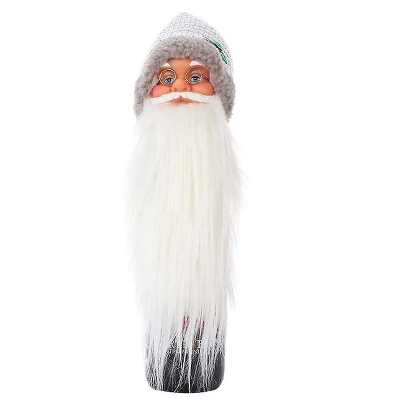Decorations Red Wine Bottle Cover Santa Snowman Hold Wine Set A