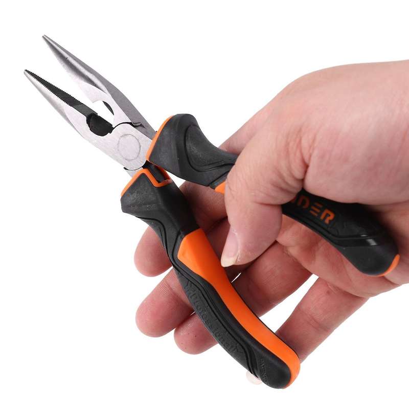 Finder 6 Inch Multi-function Electrician Long Nose Pliers Wire Tools