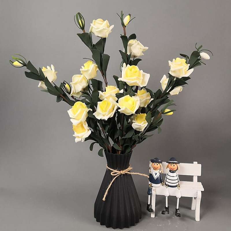 Plastic Aimulation-ceramic Flower Vase Wedding Home Decorations,black