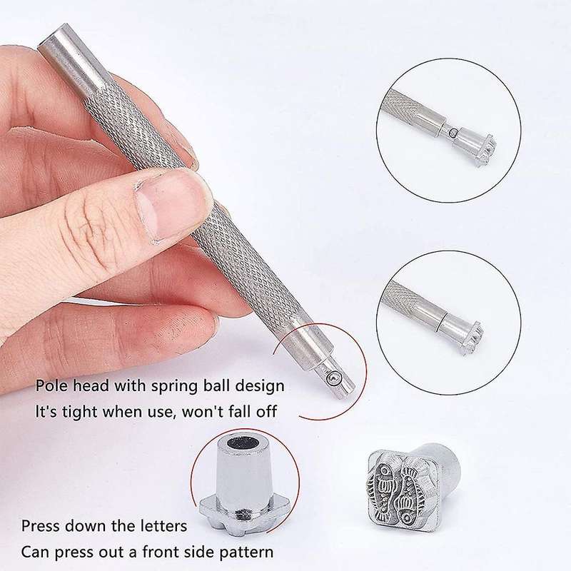 12pc Constellations Pattern Stamping Punch Tool for Diy Leather Craft