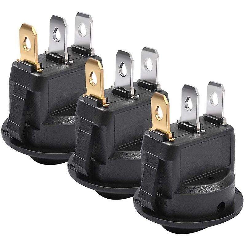 10pcs Spst Round Dot Switch 20a for Car Or Boat with Led,yellow Light