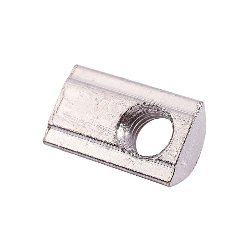 10x M8 Female Thread Roll-in Ball Spring T Slot Nut Silver
