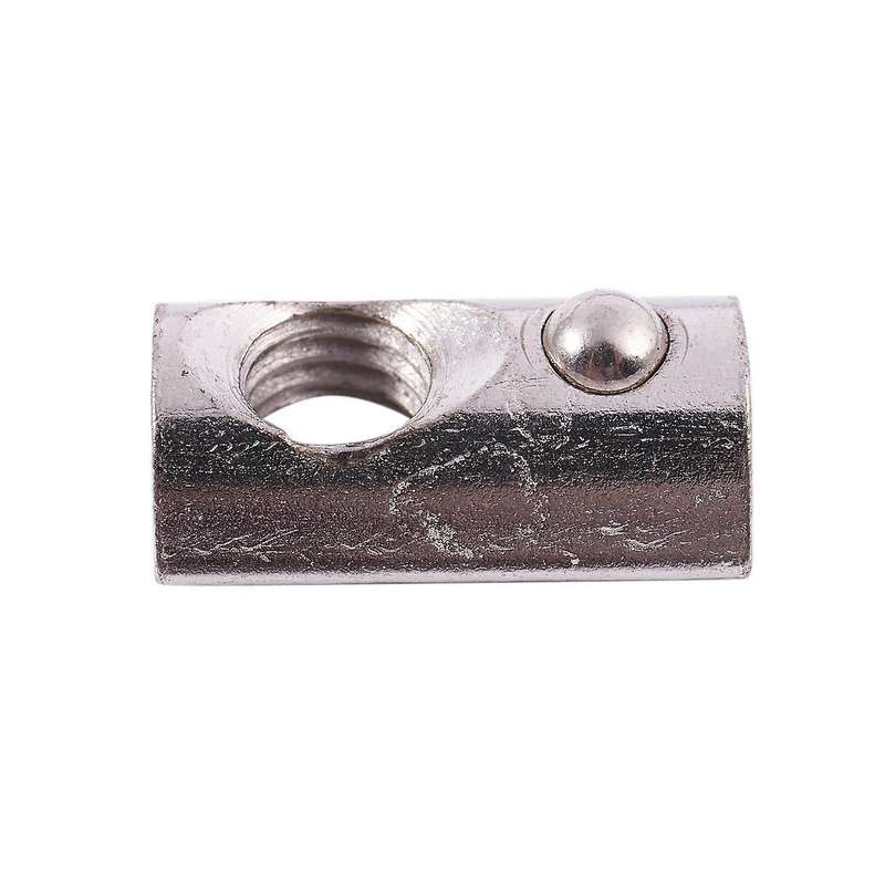 10x M8 Female Thread Roll-in Ball Spring T Slot Nut Silver