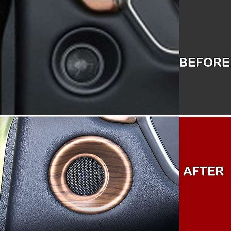 For Honda Crv Peach Wood Grain Style Rear Door Loud Speaker Cover 2pc