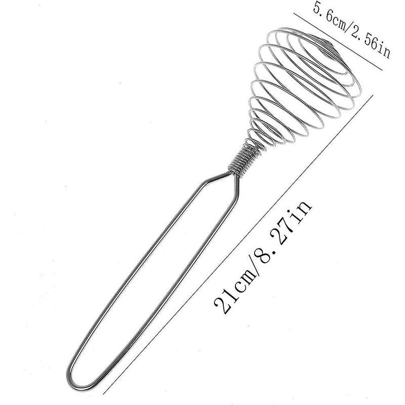 4 Pieces Stainless Steel Spring Whisk, Hand Push Blender for Home