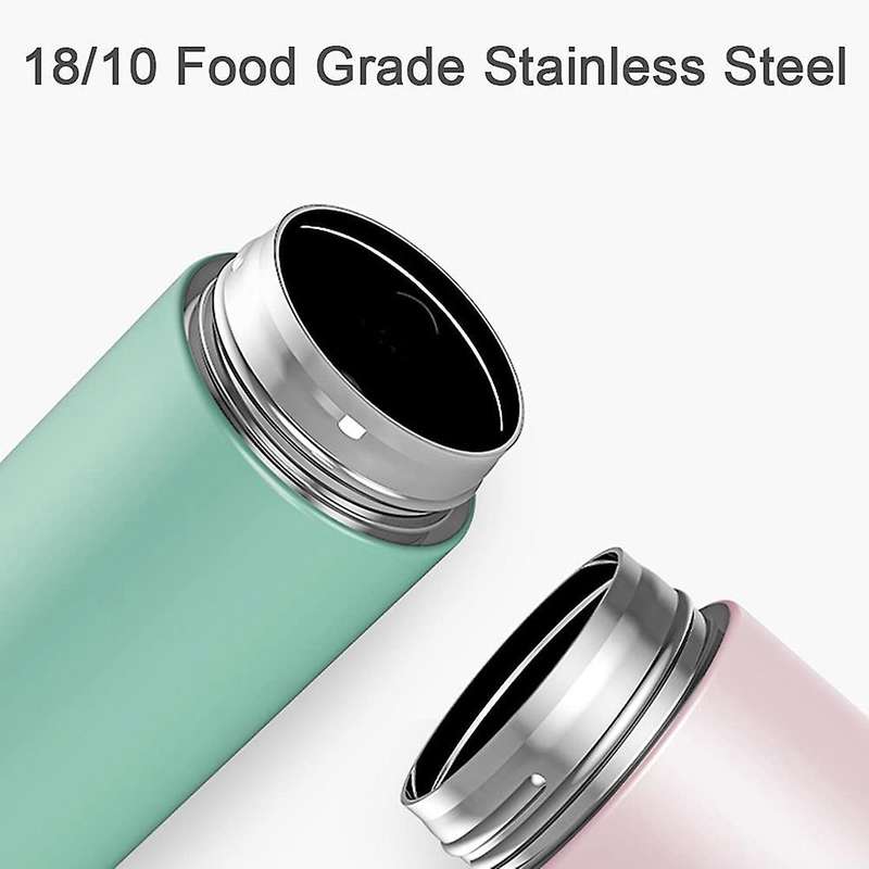 Cute Water Bottle-insulated Vacuum Vial-leakproof & Anti-spill,green