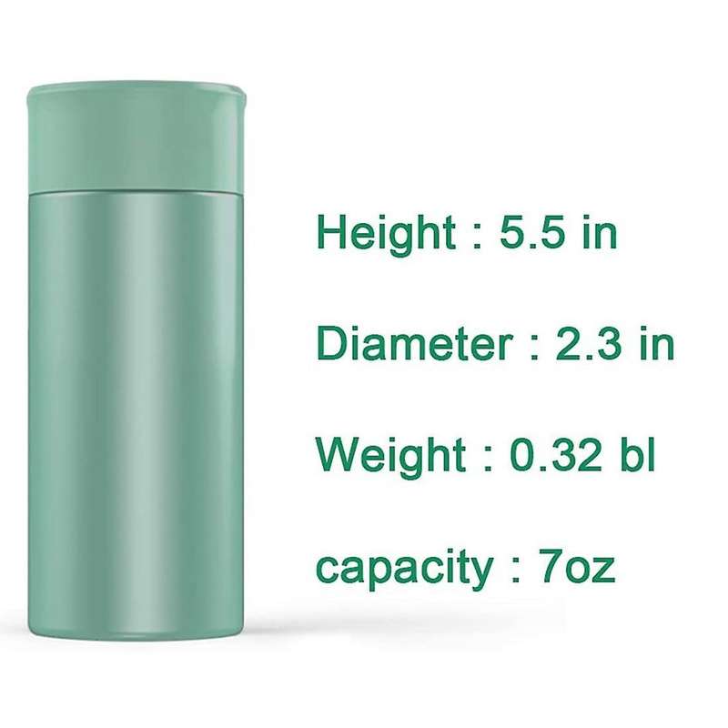 Cute Water Bottle-insulated Vacuum Vial-leakproof & Anti-spill,green