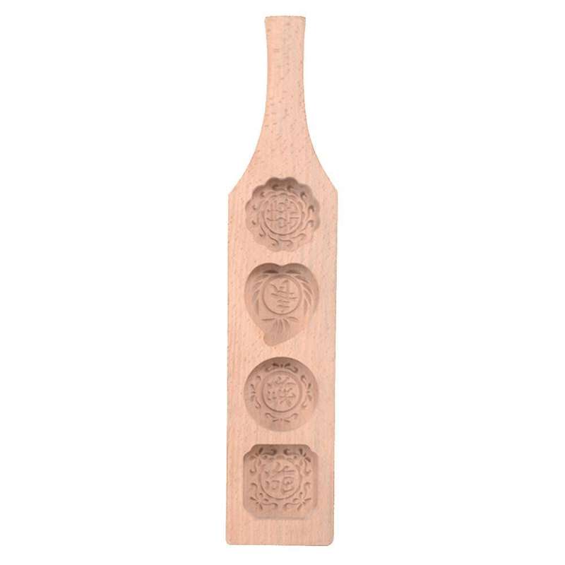Wooden Moon Cake Mold for Making Mung Bean Cake Mold Cake Decors(c)