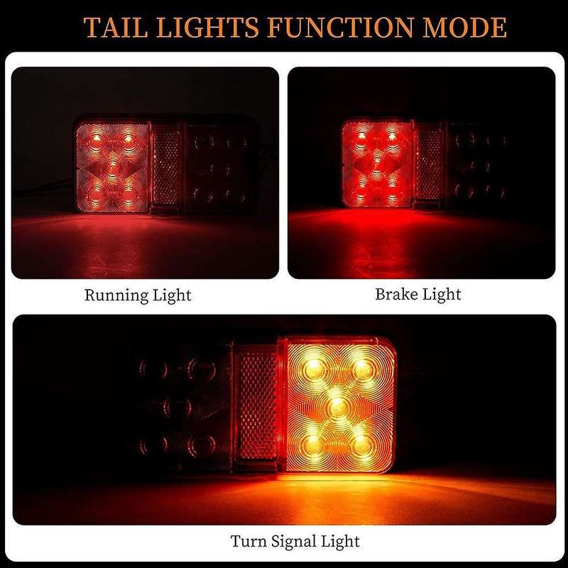 2pcs Car 12v-80v 10led Truck Turn Signal Light for Truck Boat Pickup