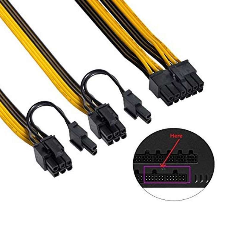 12pin to Dual 8pin(6+2pin) Pci Express Gpu Graphics Card Power