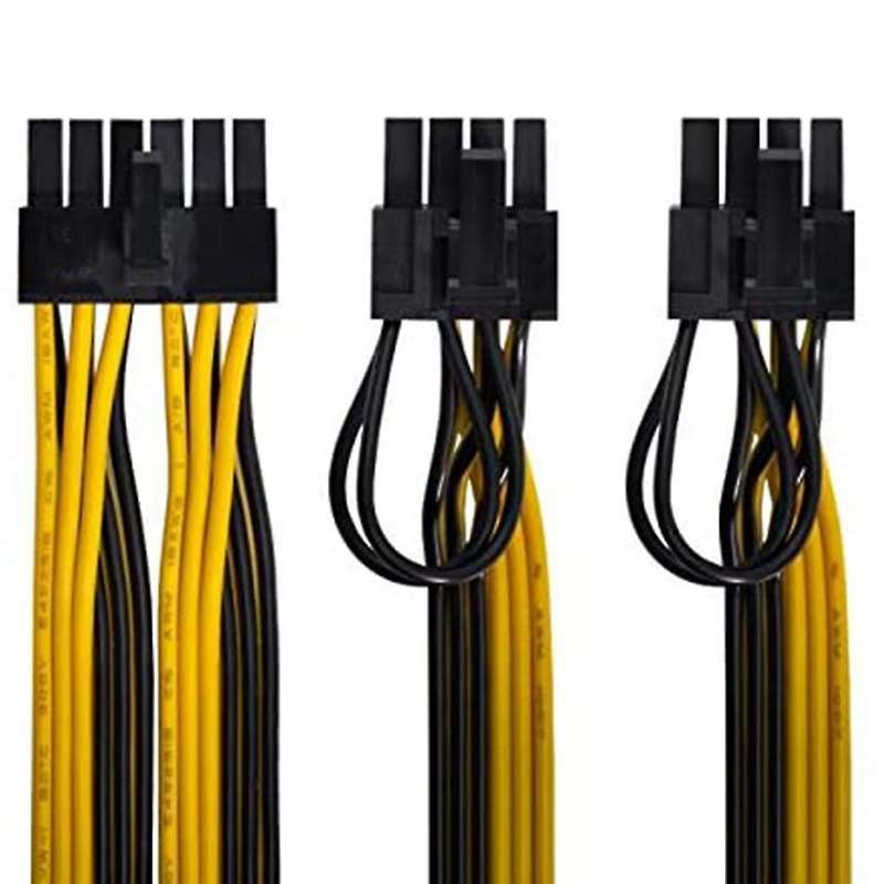 12pin to Dual 8pin(6+2pin) Pci Express Gpu Graphics Card Power