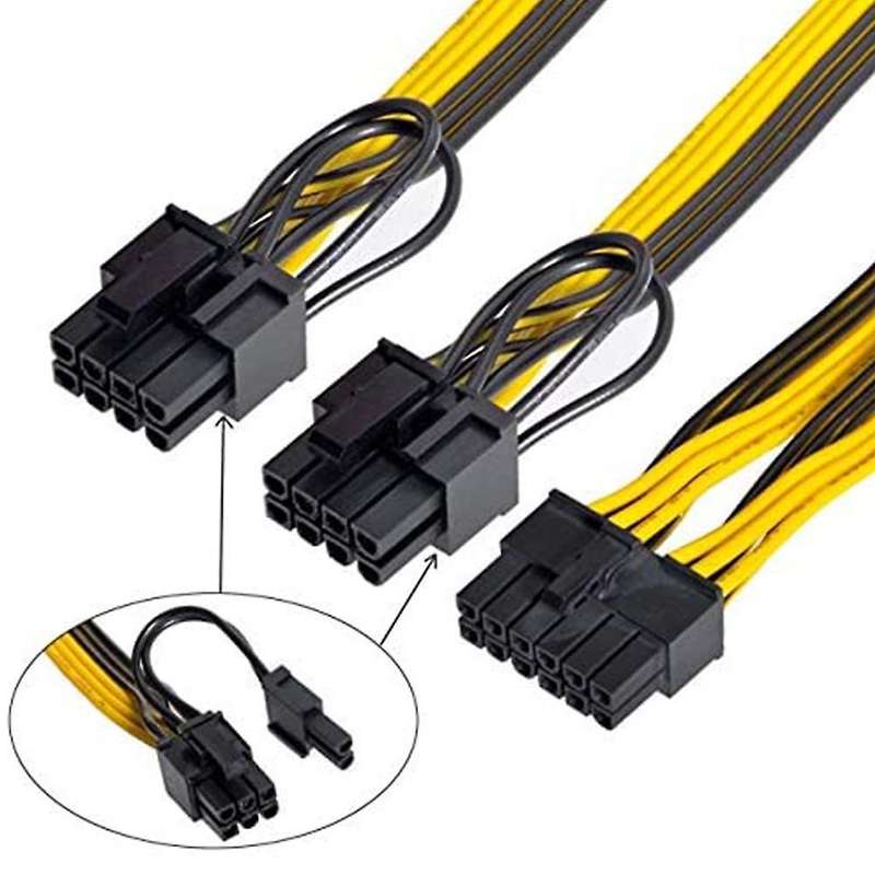 12pin to Dual 8pin(6+2pin) Pci Express Gpu Graphics Card Power