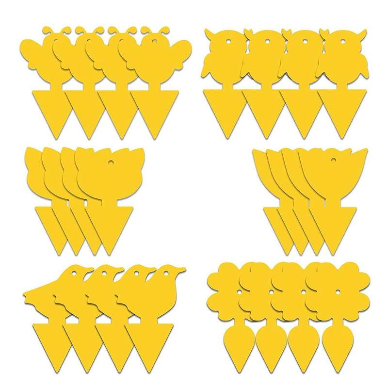 48pcs Dual-sided Yellow Sticky Traps, Gnat Traps for Indoor