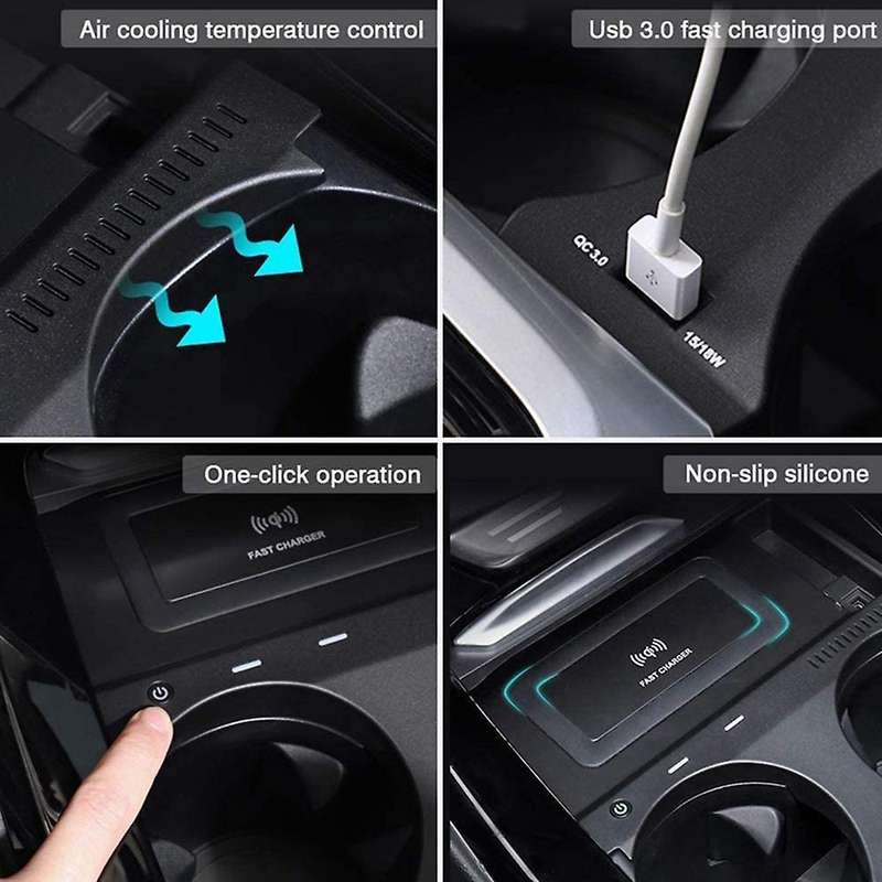 Car Qi Wireless Charger Charging Plate Mobile Phone Holder
