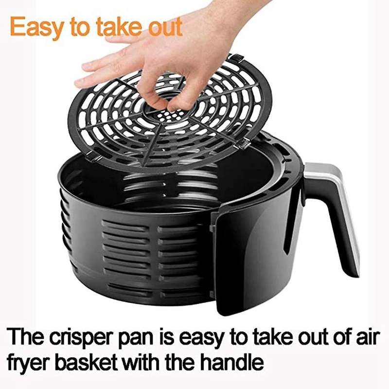 Air Fryer Grill Pan for 5qt Air Fryers,crisper Plate,non-stick 20cm