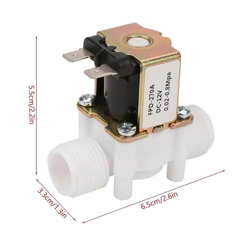 Dc12v N/c Normally Closed Water Solenoid Valve G1/2-inch