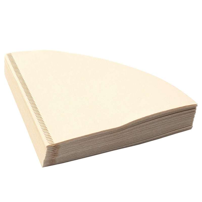 80x Filter Cup Coffee Filter Papers Wooden Drip Paper Cone Shape