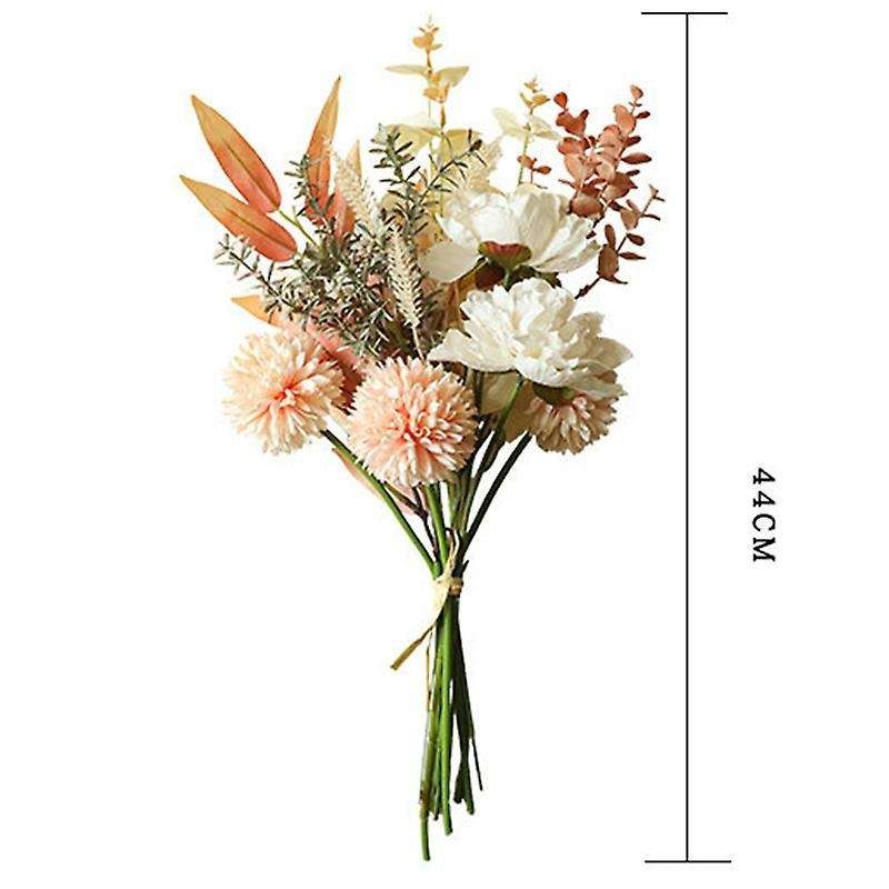 Dandelion Peony Hybrid Flower Bouquet Artificial Fake Autumn Flowers