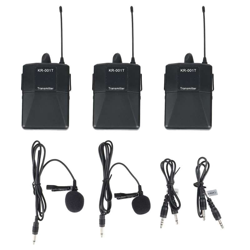 Audio Uhf Wireless Microphone for Dslr Camera Interview, One for Two