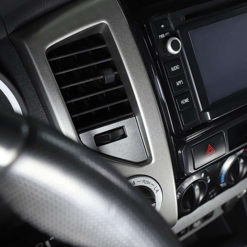 For Toyota Tacoma Car Central Control Air Outlet Dial Silver